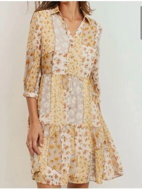 Paper Crane Anthropologie Patchwork Dress